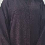 Elegant Plum Textured Abaya with Matching Hijab