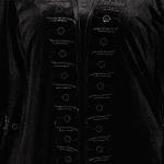 Luxury Black Velvet Open Abaya with Tonal Embroidered Detailing