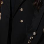 Elegant Black Longline Abaya Coat with Tailored Lapel Collar