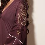 Elegant Mocha Brown Front-Zip Abaya with Wide Sleeves